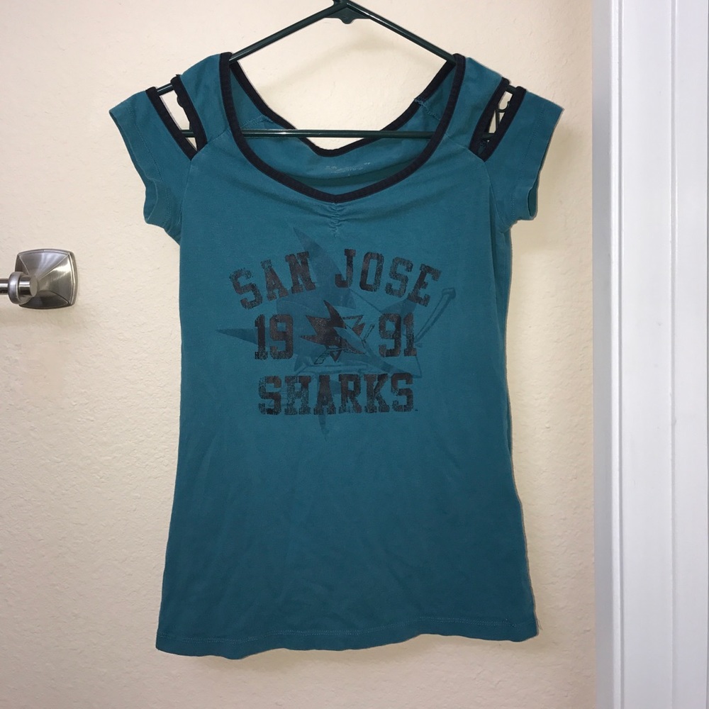 Sharks cold shoulder top