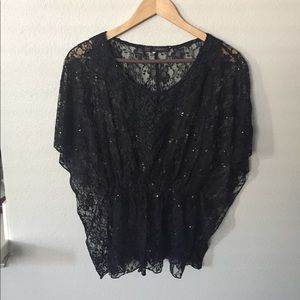Black lace top