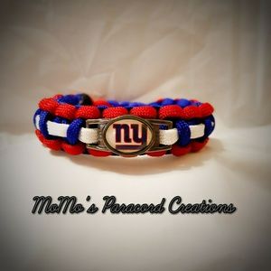 NY Giants Paracord Bracelet. All Sizes. Handmade