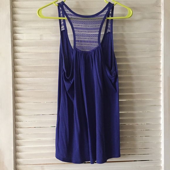 Blue Patterned Racerback Top - Picture 4 of 4