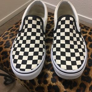 VANS 🐳 Checkered Black / White Size 7.5 women's