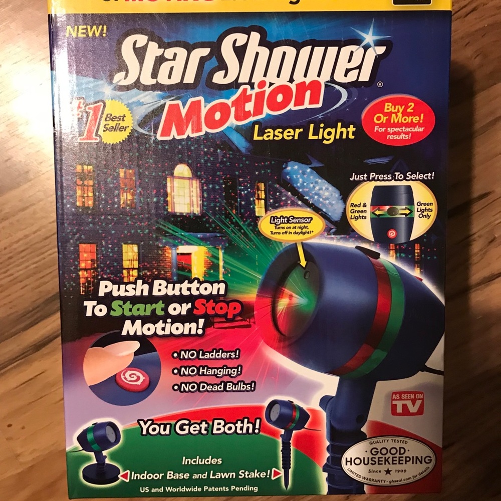 Star shower motion, xmas lights , NEW in box