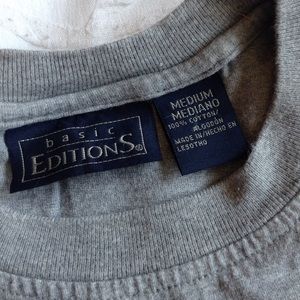BASIC EDITION Shirts - BASIC EDITION GRAY SLEEVELESS T SHIRT M NWOT BASIC EDITION Shirts - BASIC EDITION GRAY SLEEVELESS T SHIRT M NWOT