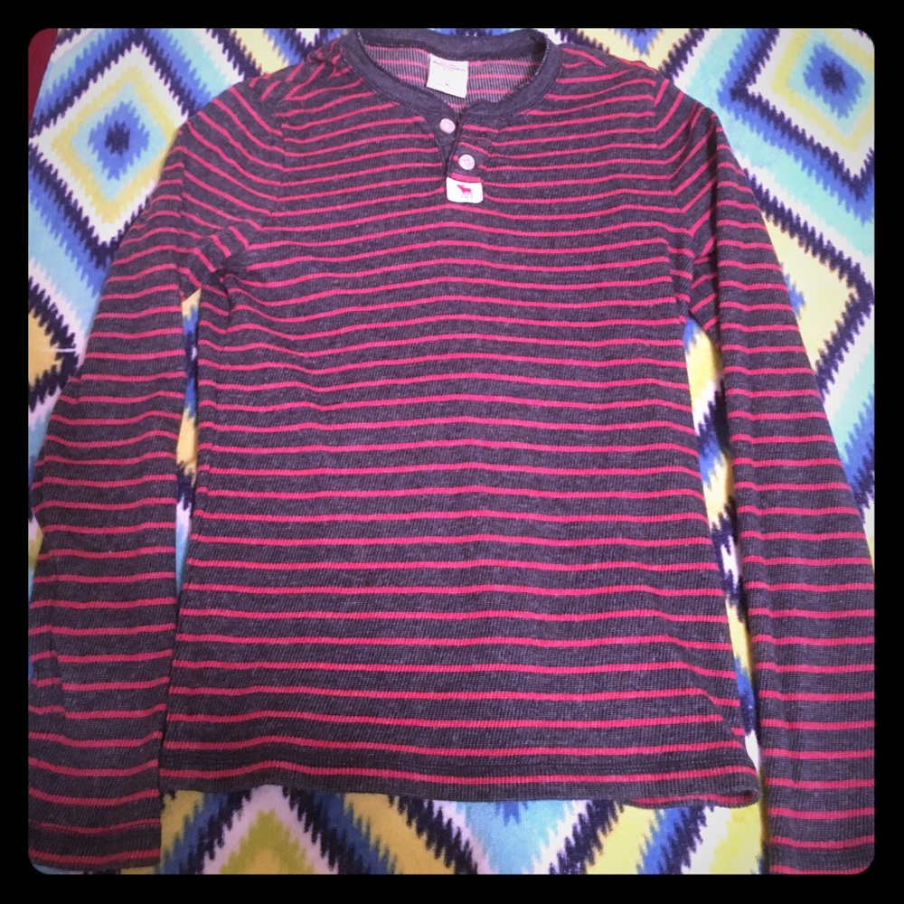 A&F Thermal Henley Long Sleeve, Boys, medium