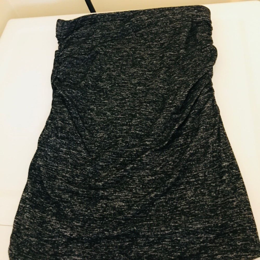 Black sparkly strapless top