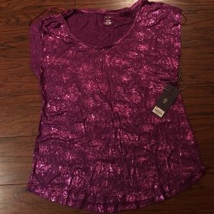 Sparkly, purple top, great for a night out!