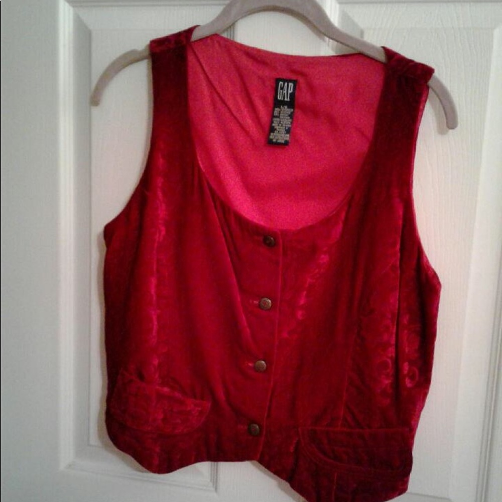 Vintage Velvet Red Gap Vest