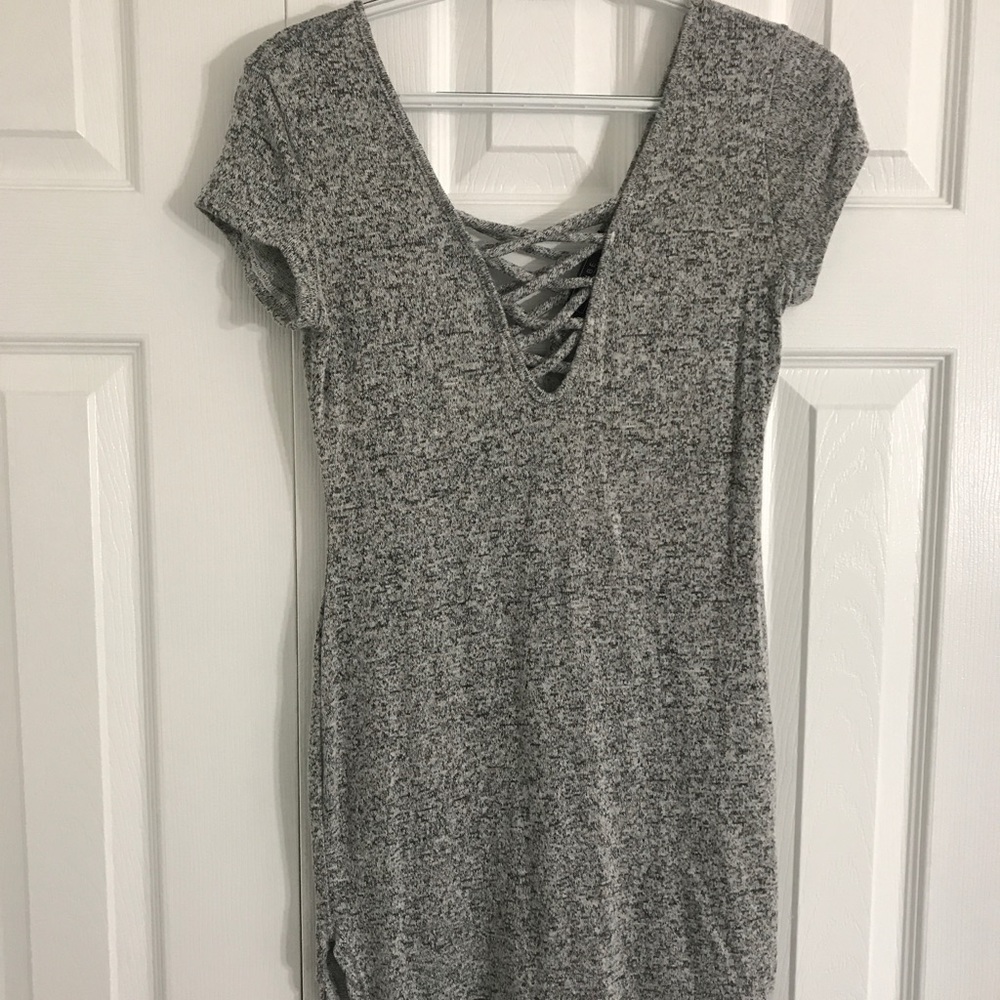 Gray Slim Fit Dress