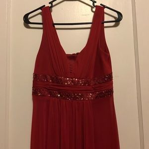 Long red dress, only worn once in a wedding!