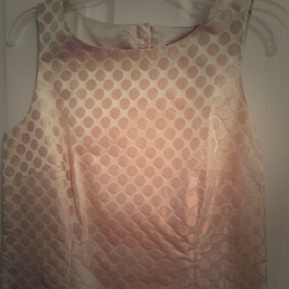 J. Crew sleeveless lines top with glittery dots