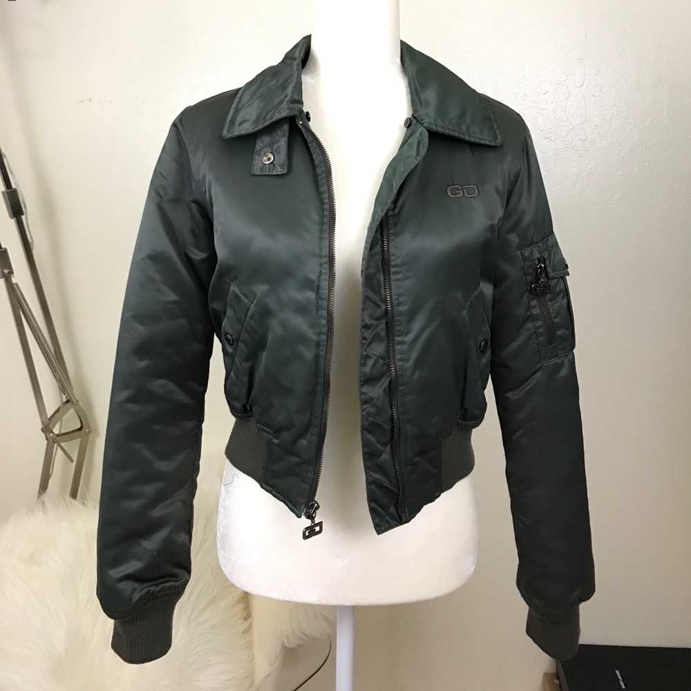 Guess Jeans olive bomber jacket