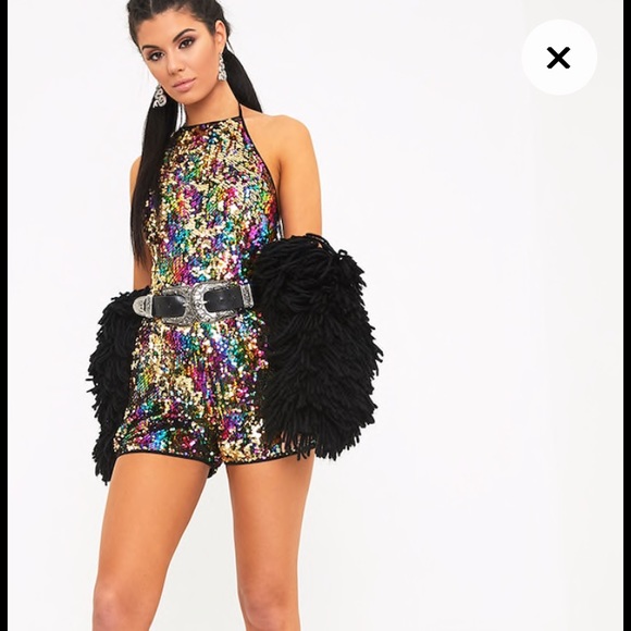 sequin multicolor jumpsuit