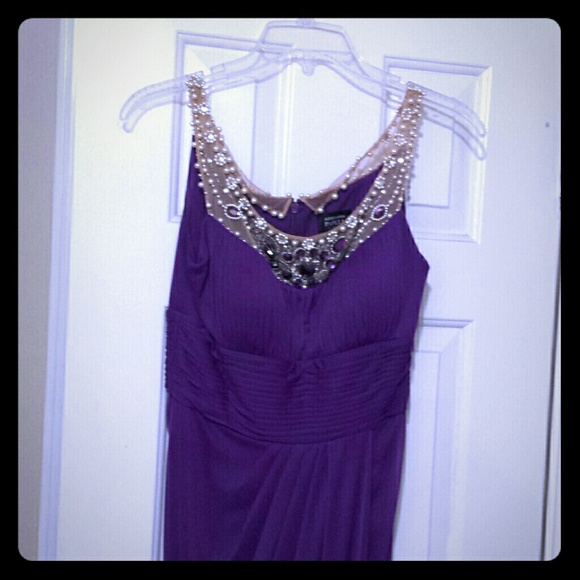 A Purple Beaded Gown - Picture 1 of 3