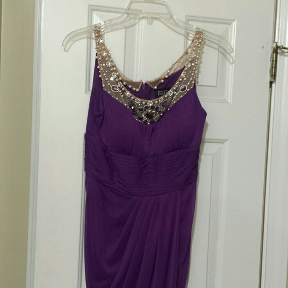 A Purple Beaded Gown - Picture 2 of 3