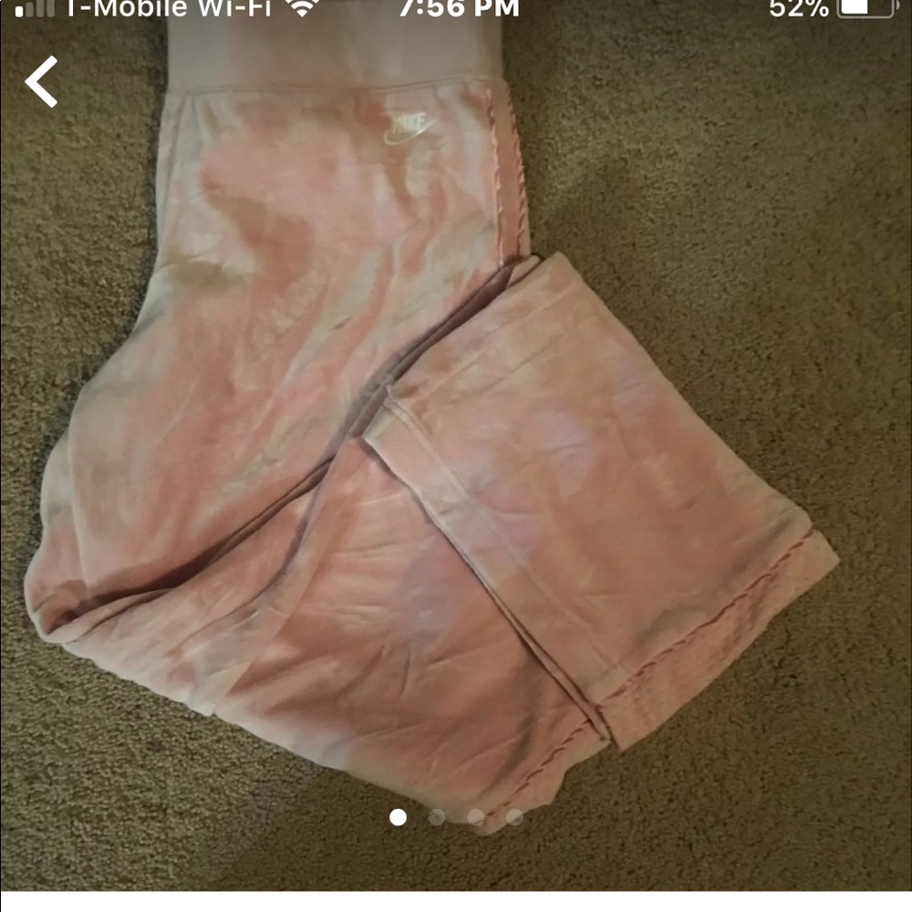 pink nike Velour pants