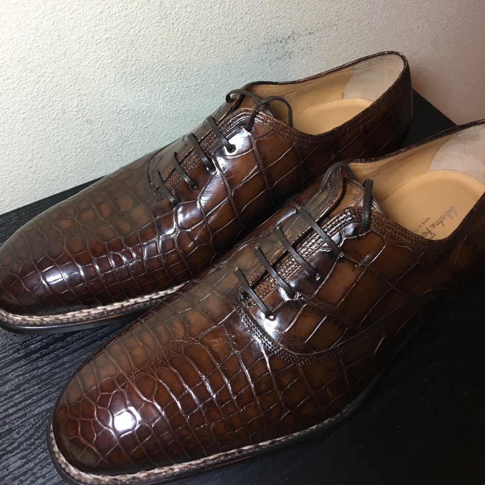 Salvatore Ferragamo Alligator Skin Dress Shoes