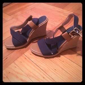 Banana Republic Navy Wedges