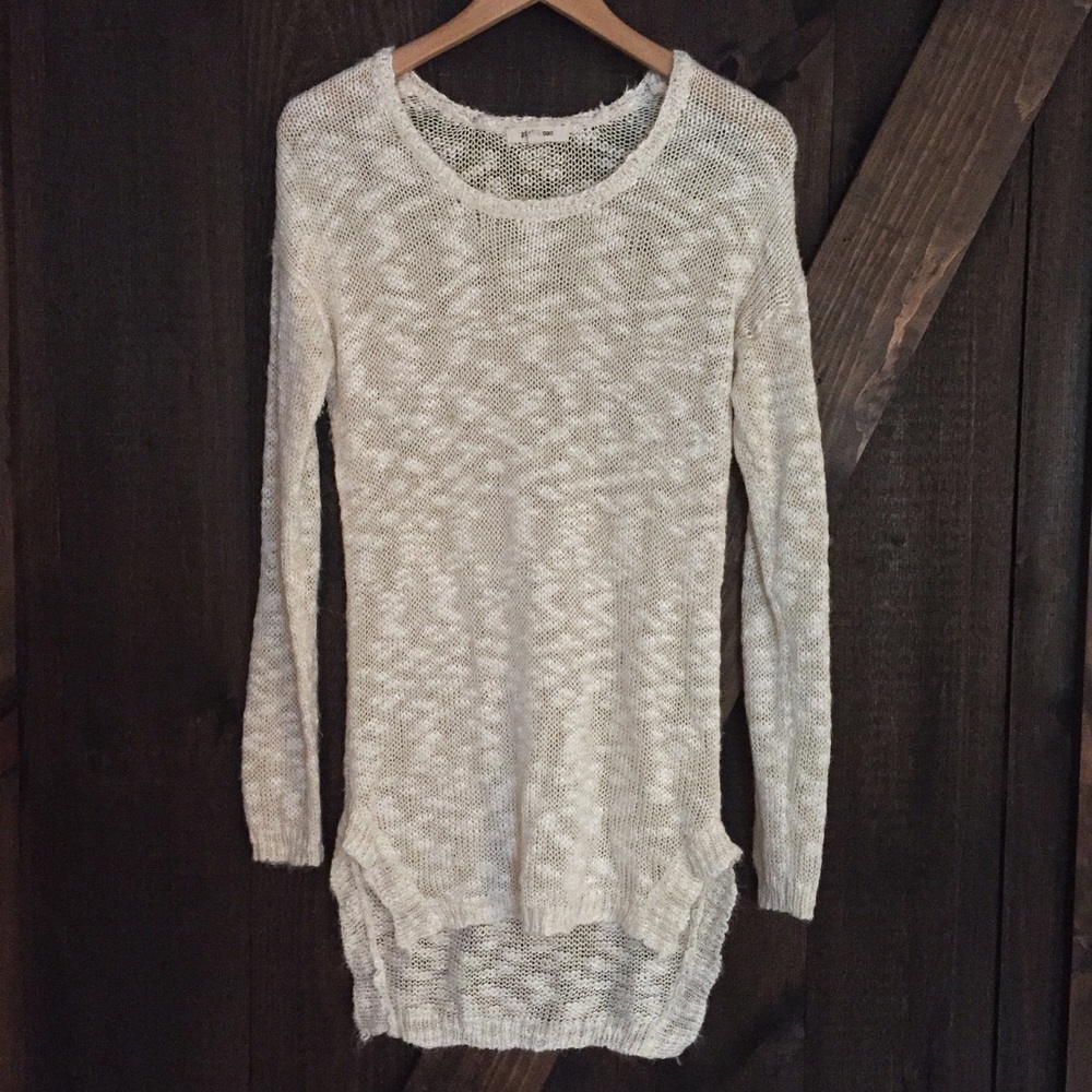 Pink Rose open knit sweater tunic