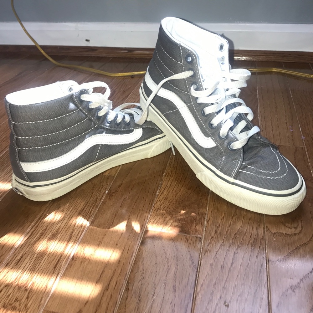 Vans Sk8 Hi Slim Castlerock Shoes (Grey)