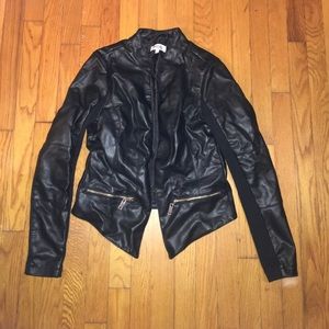 Black leather jacket