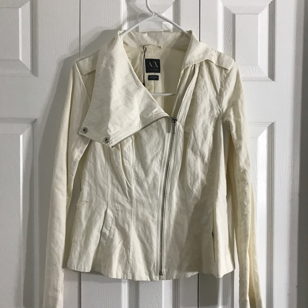 White Armani Exchange Jacket