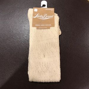 NEW Cream Knee High Socks
