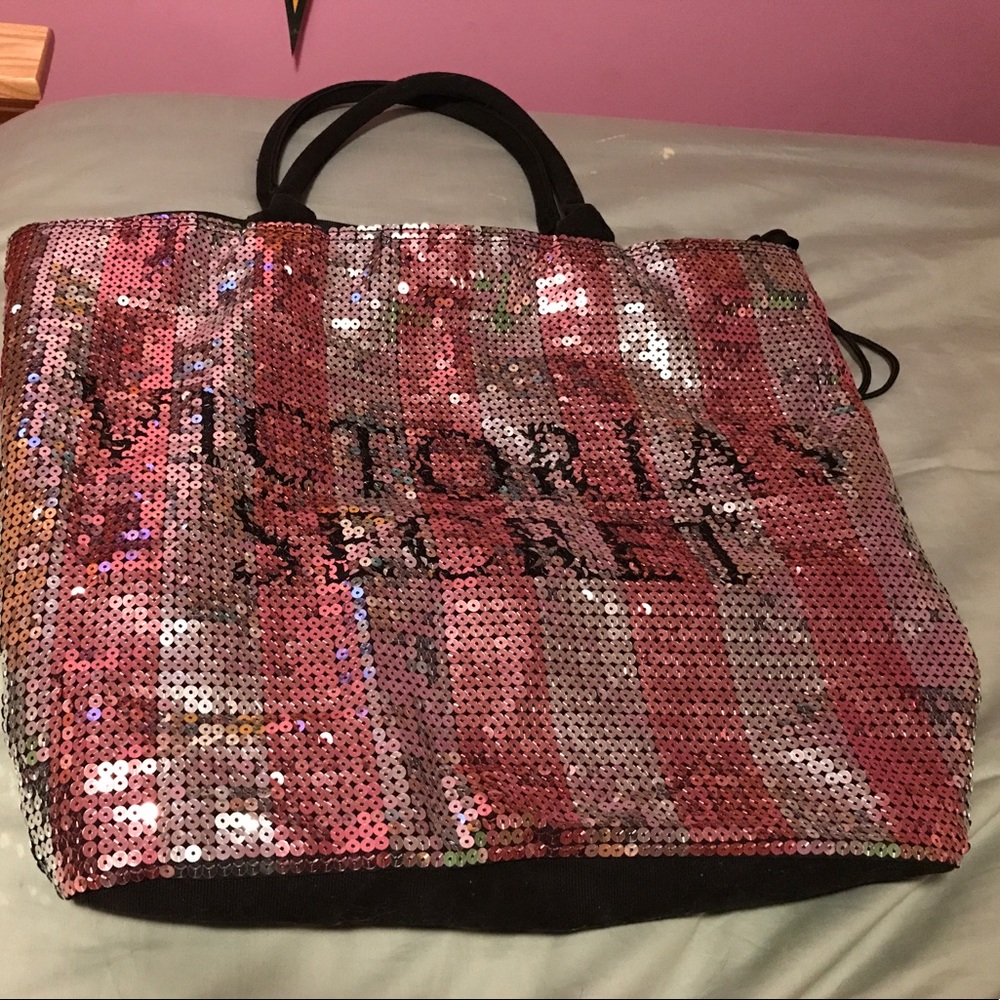 Shimmery Victoria Secret tote bag