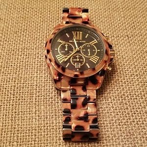 Michael Kors Leopard Acetate Watch EUC