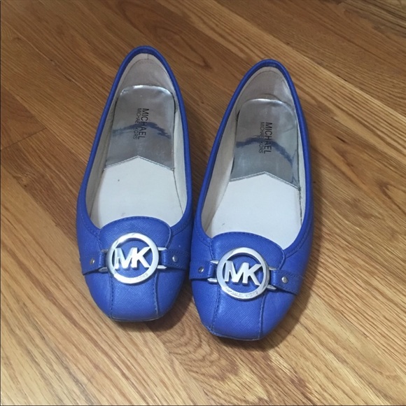 michael kors blue flat shoes