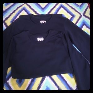 2 Navy Blue Champro long sleeve shirts, Youth S