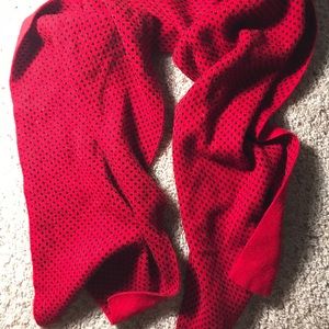 Red Black Polkadot Scarf