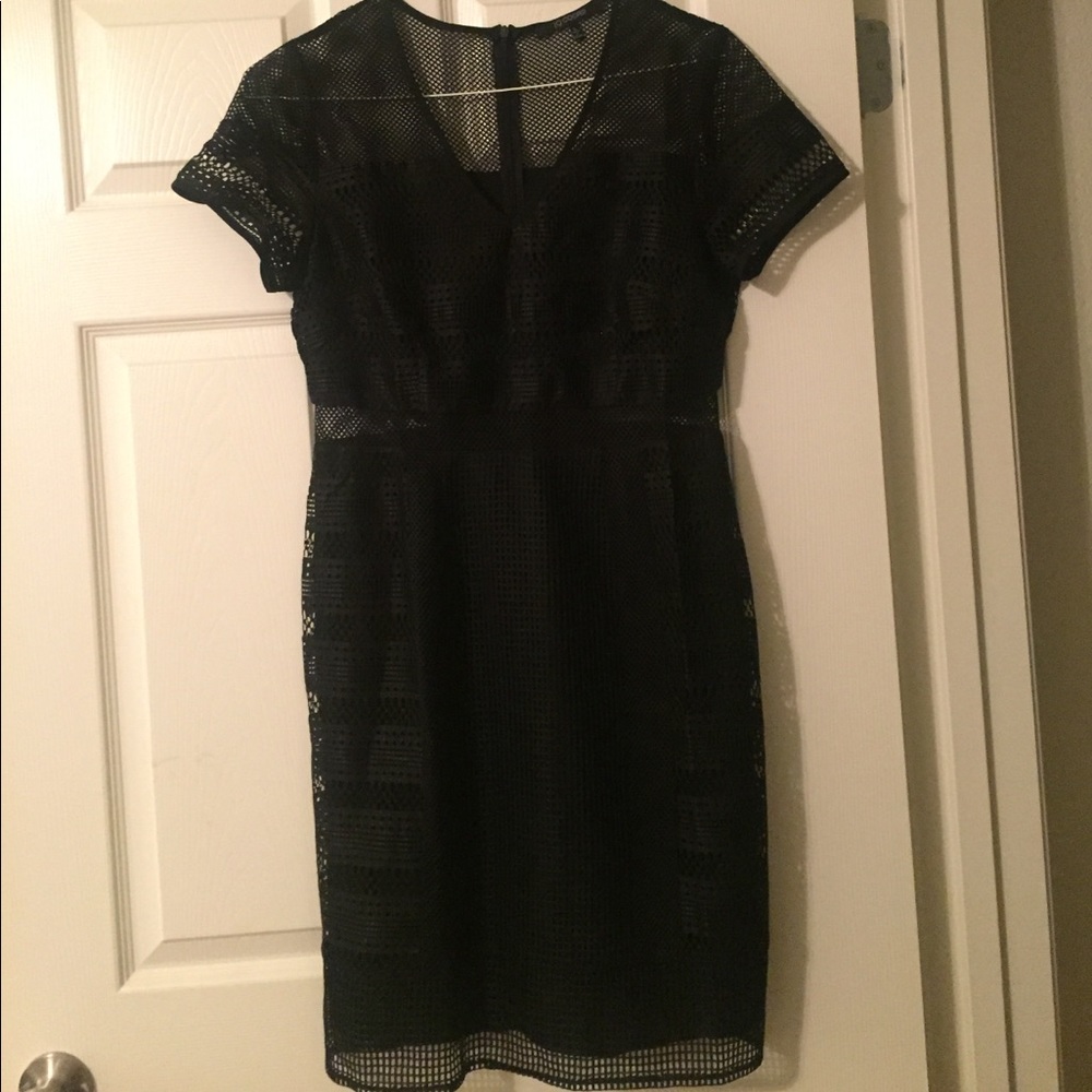 Black netted dress