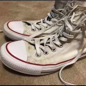 white high top converse size 8.5