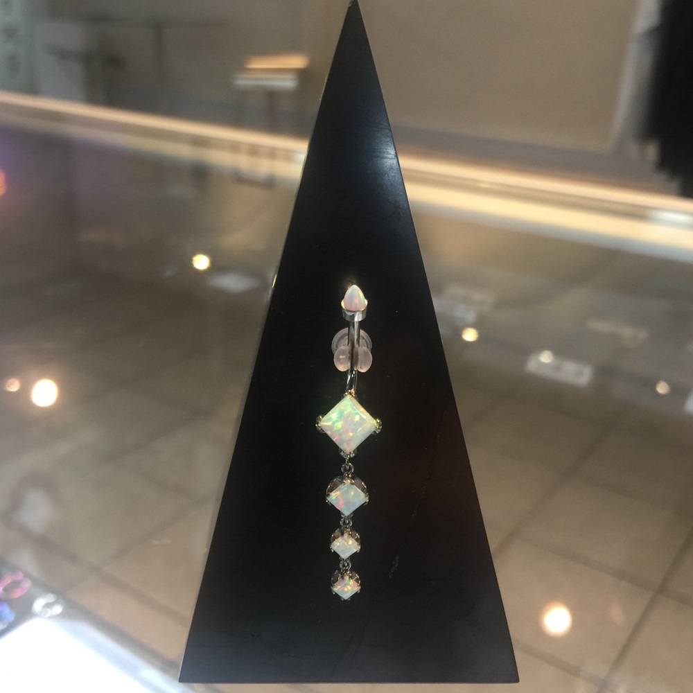 Titanium Opal Belly button Navel Jewelry
