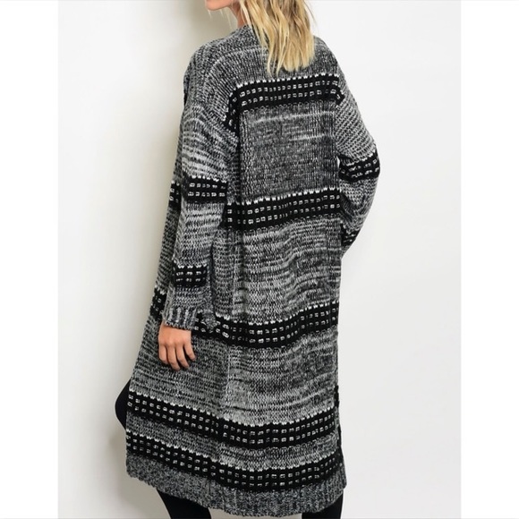 Fancy Long Knit Cardigan - Picture 2 of 8