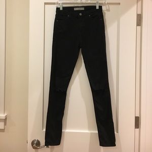 Topshop Leigh black denim jeans size 26 👖