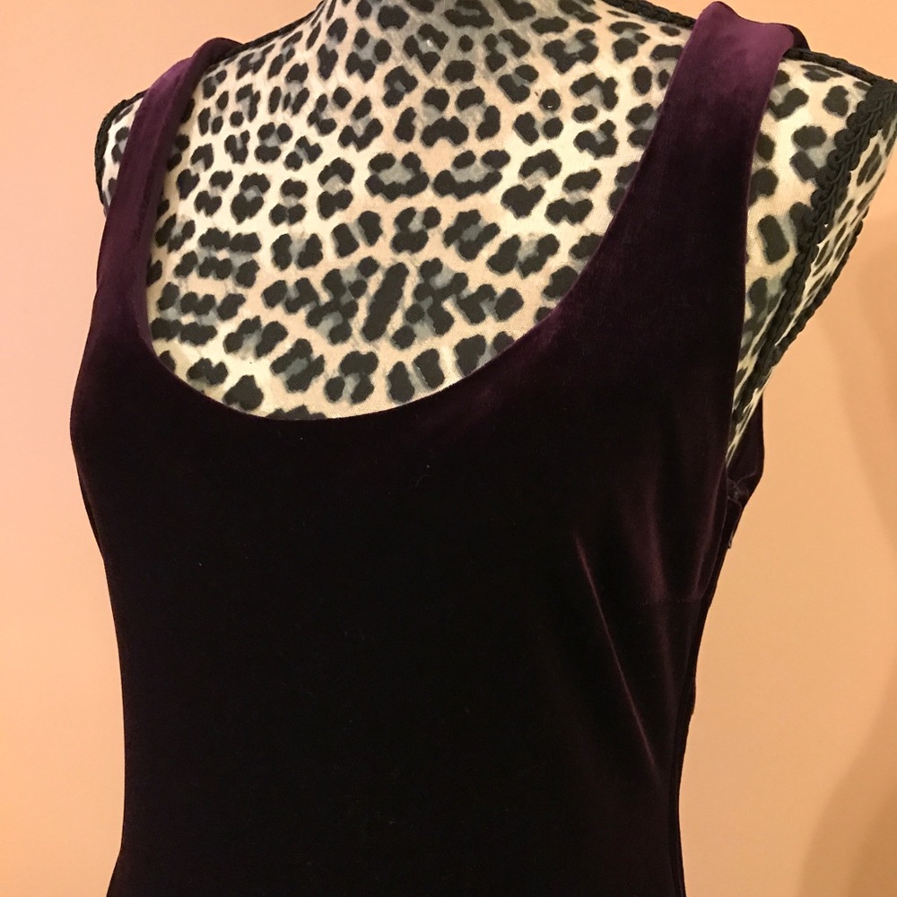 Purple Velvet Dress w/ Scarf