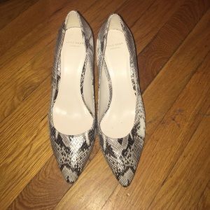 Grey snake print heels