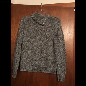 Sweater - black/white tweed - small