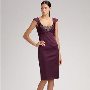 David Meister purple satin dress worn once, NYE