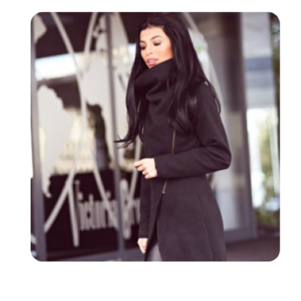 megz Fashion Assymetrical winter coat