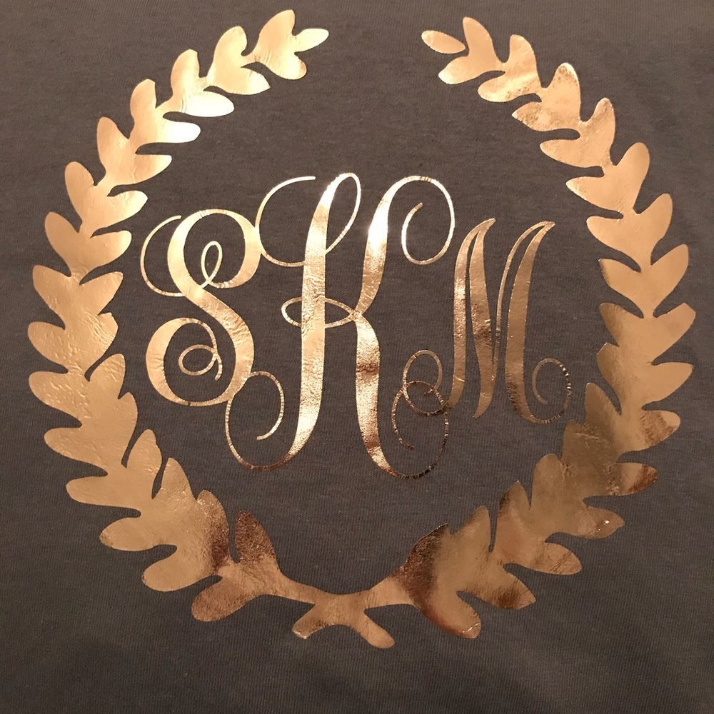 Monogrammed long sleeve tee