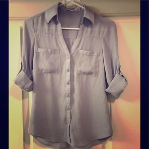 Express button down dress shirt (Light Gray)