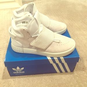 Adidas tubular invader off white/white shoes
