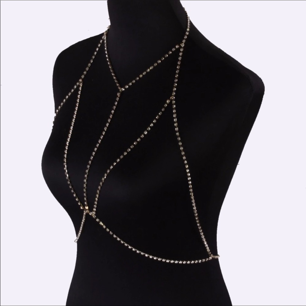Bikini/Dress Sexy Crystal Festival Chain Bra Strap - Picture 4 of 8