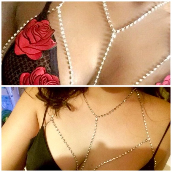 Bikini/Dress Sexy Crystal Festival Chain Bra Strap - Picture 6 of 8