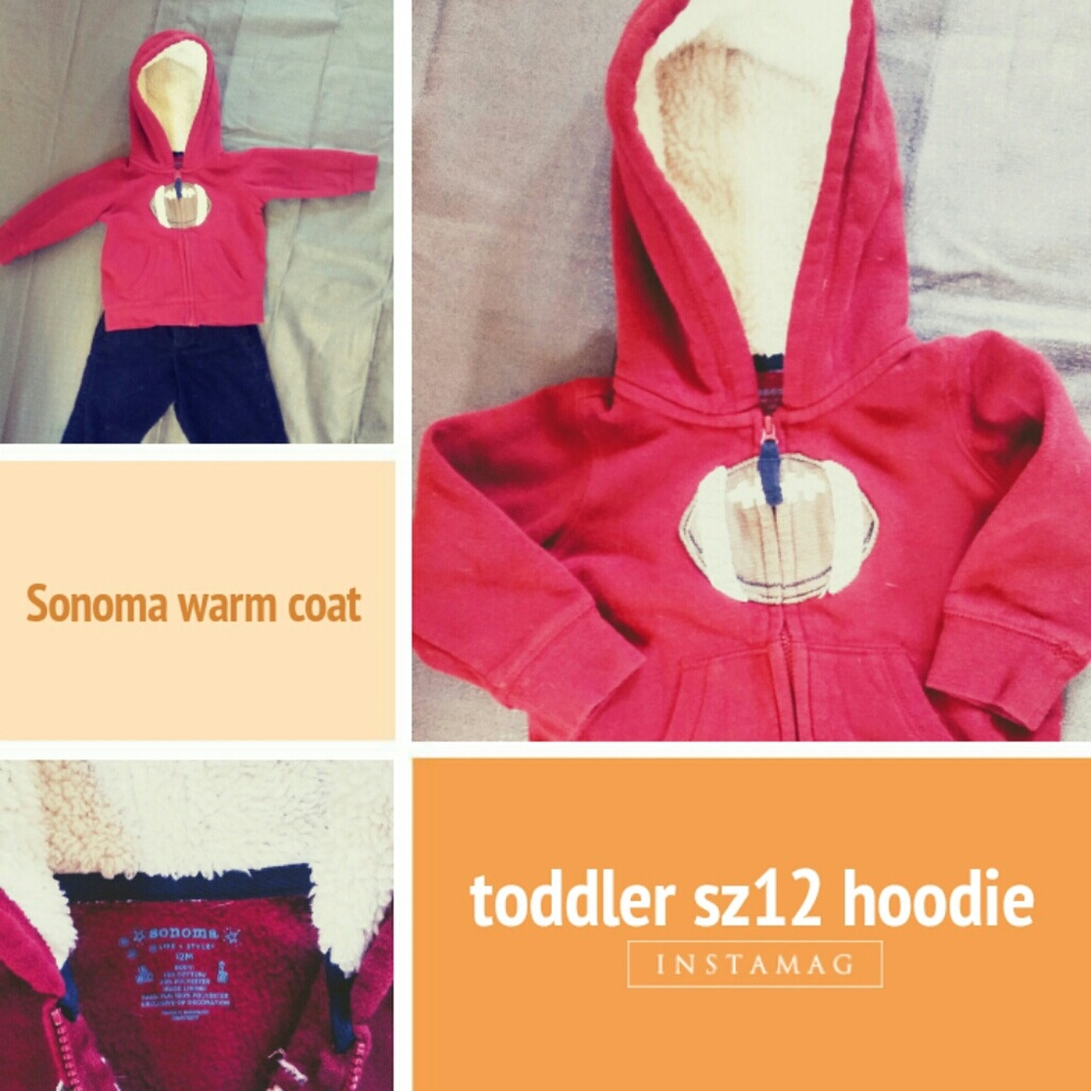 Warm toddler hoodie-coat