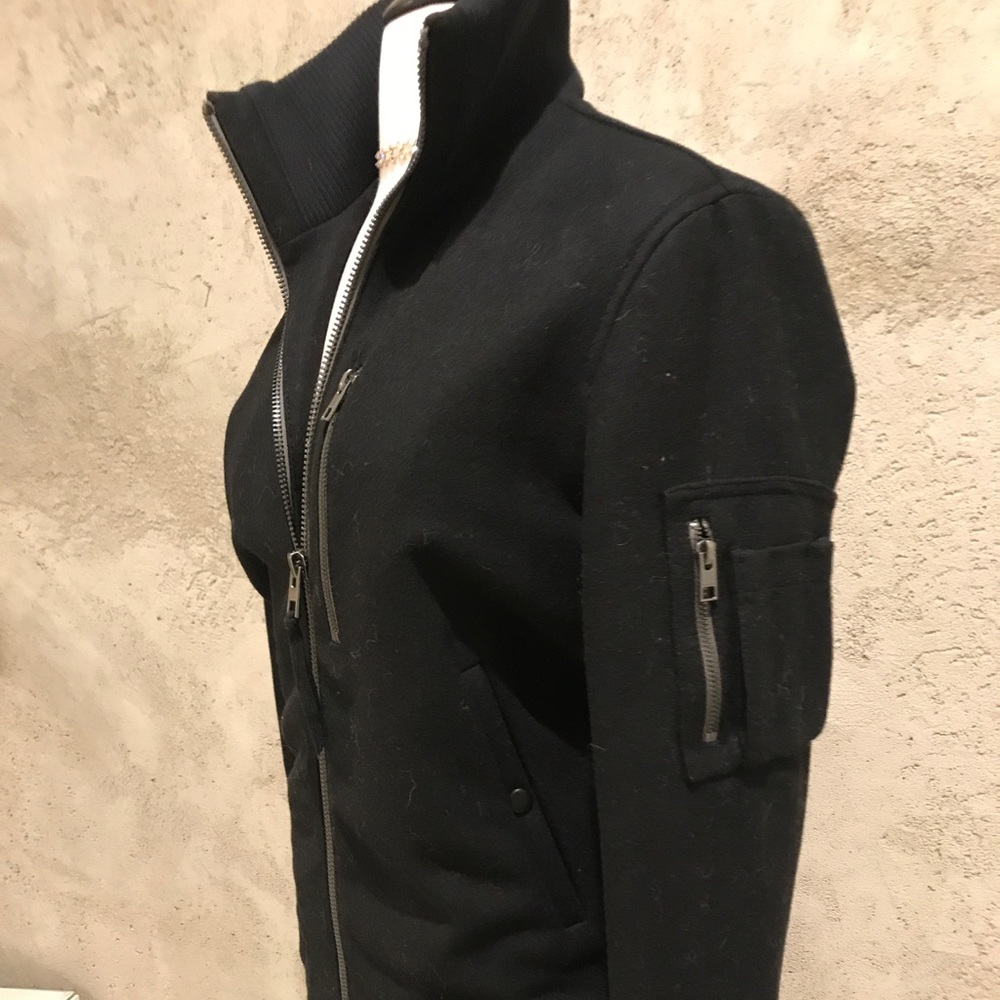 All saints black bomber style jacket