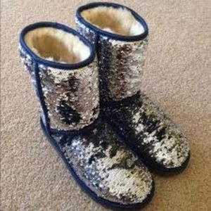 Blue Sparkly Ugg Boots