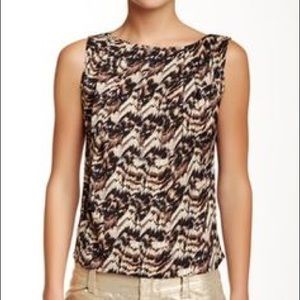 Alice & Olivia "Loretta" blouse satin print